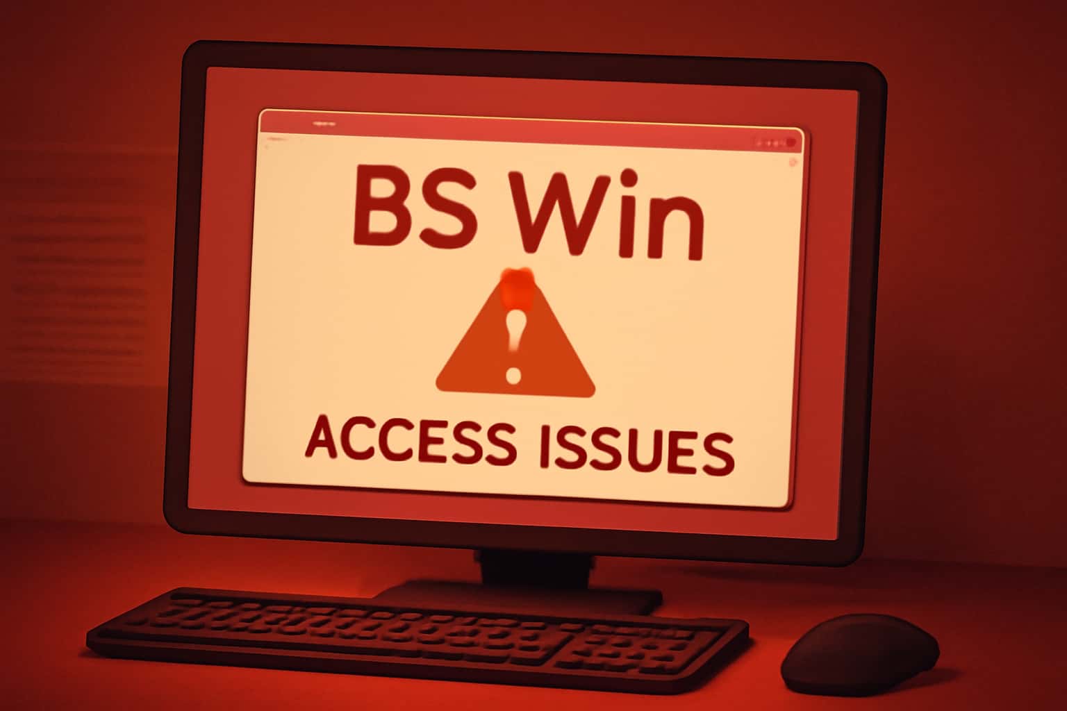 An informative visual representation of access issues related to BS Win.