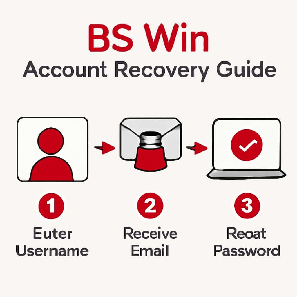 Diagram illustrating the steps for BS Win Account Recovery Guide.