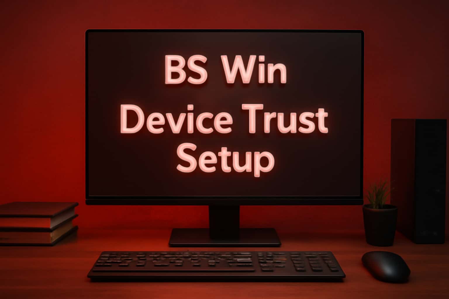 Visual representation of BS Win Device Trust Setup process.
