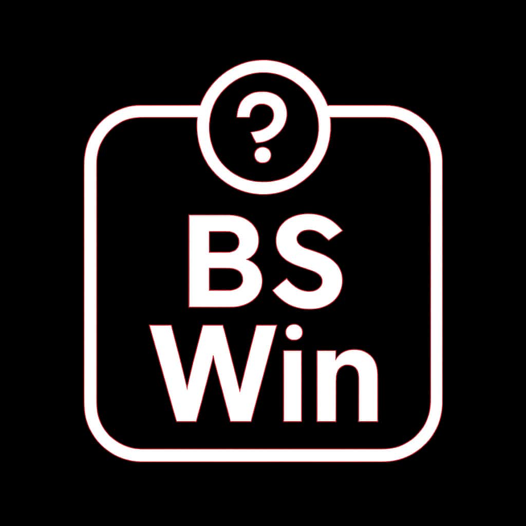 A professional badge illustrating the safety measures of BS Win.