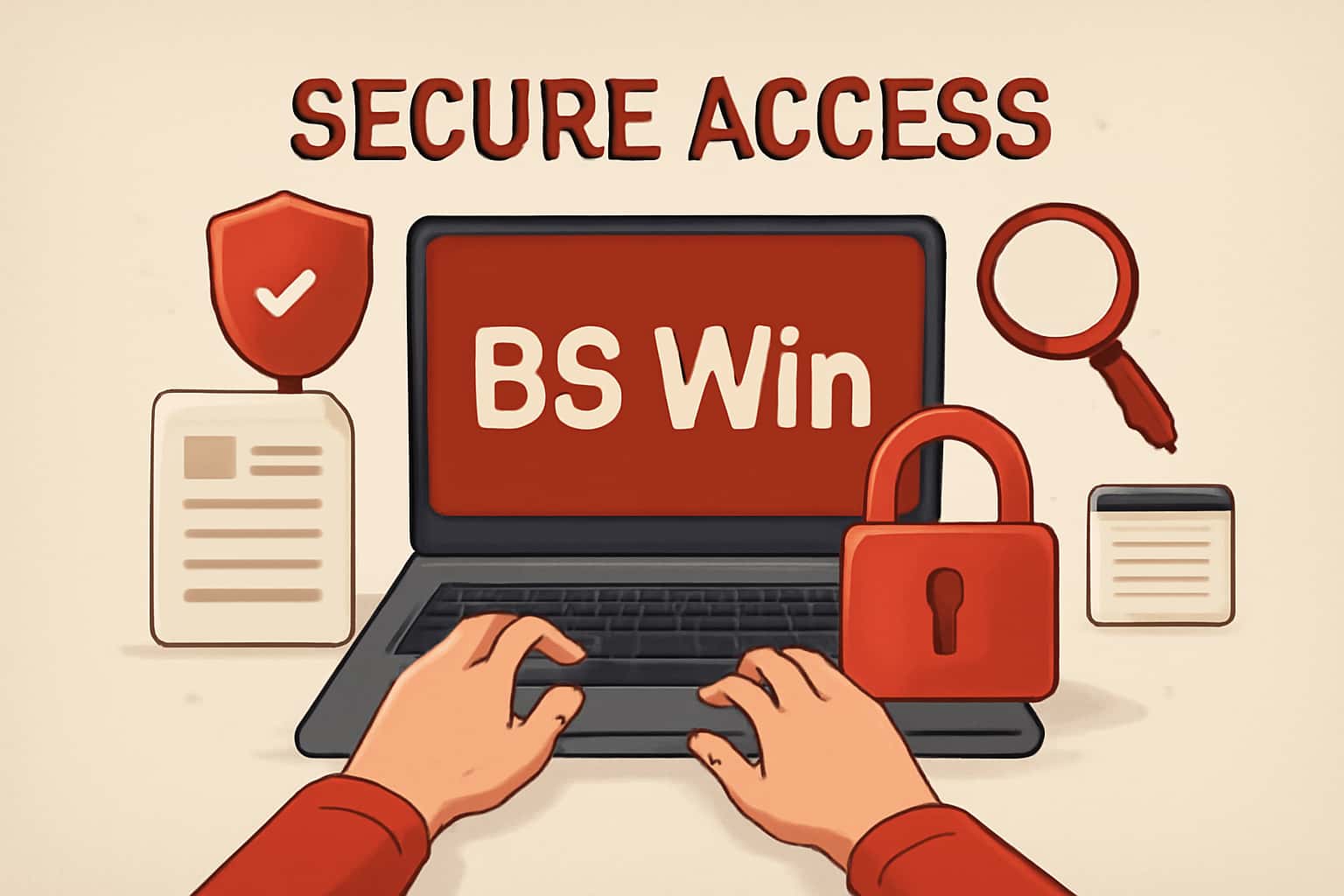 An informative visual representation of securing BS Win user access.