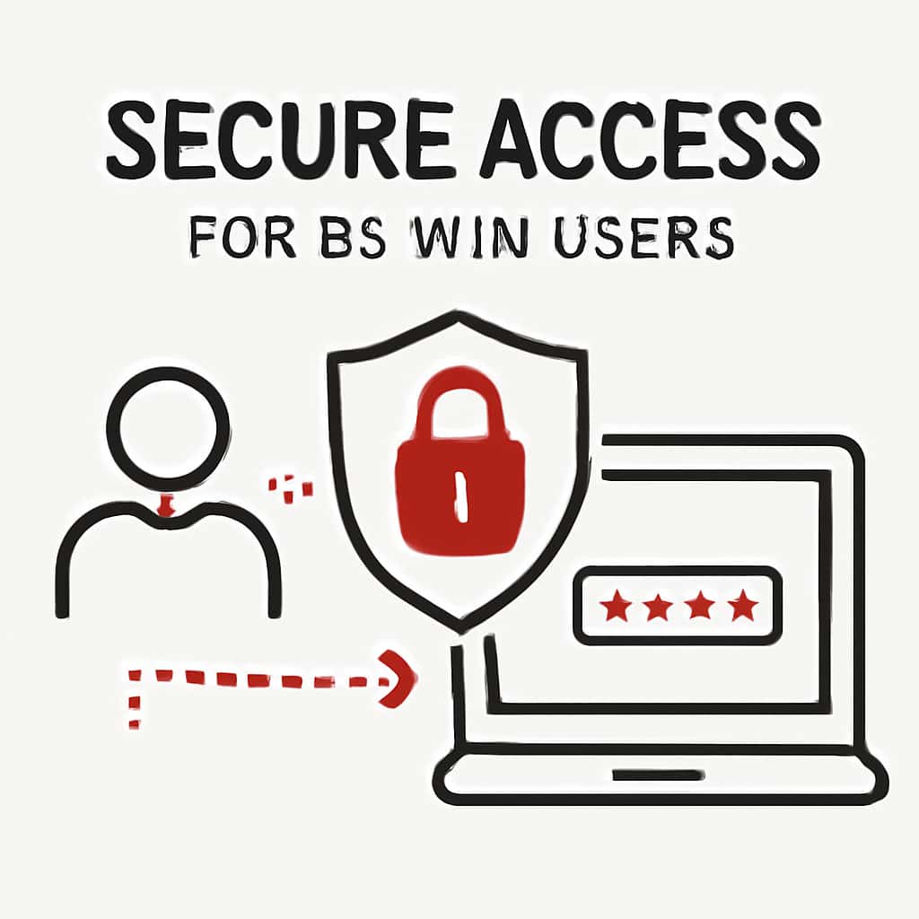 An educational diagram on secure access protocols for BS Win.